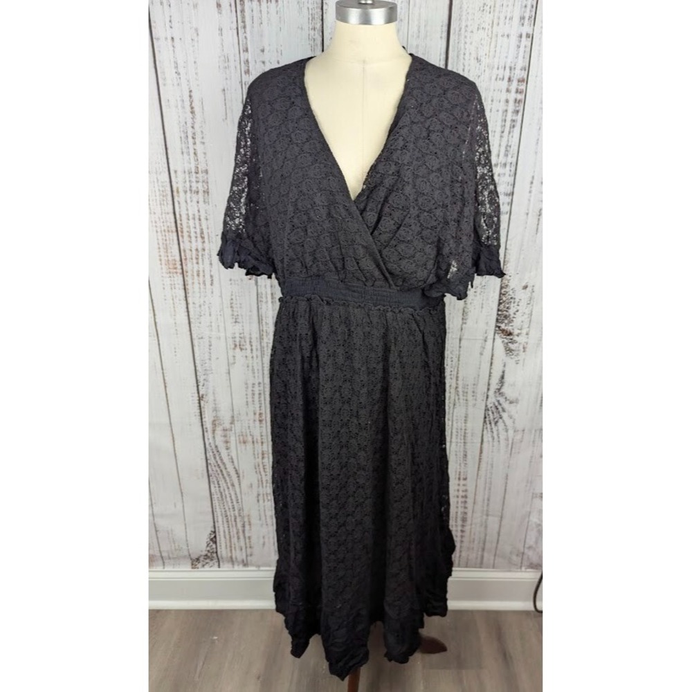 City Chic Holland Maxi Dress Black Size 20 Plus Size Evening Formal Gown - Picture 2 of 6